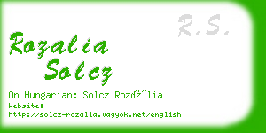 rozalia solcz business card